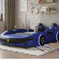 LED Leather Kids Car Bed With Mattress / Ruchi