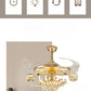 Remote Control LED Crystal Ceiling Fan Light / Ruchi