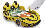 LED Car Leather Kids Bed With Storage / Ruchi