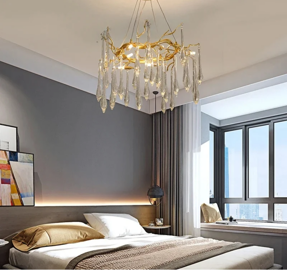 Modern LED Crystal Chandelier For Living Room / Ruchi