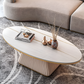 Oval Marble Top Modern Coffee Table / Ruchi