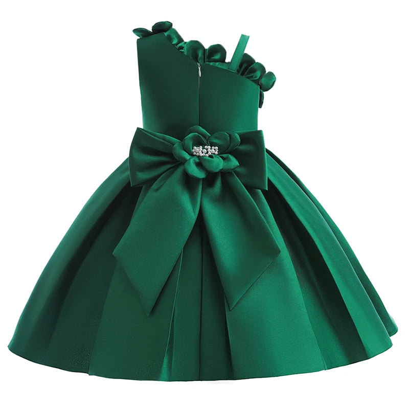 Modern Princess Flower Decorated Kids Party Wear / Ruchi