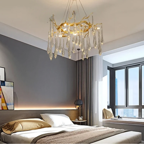 Modern LED Crystal Chandelier For Living Room / Ruchi