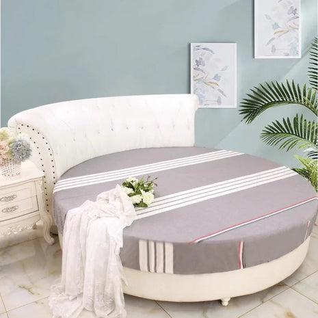 Modern Round Cotton Fitted Bedsheet / Ruchi 