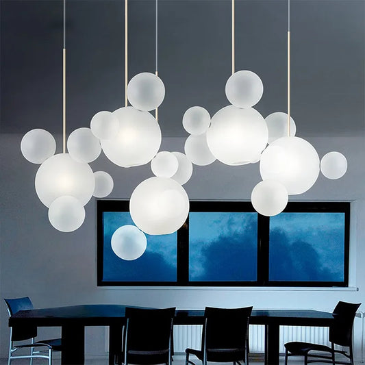 Bubble Shaped LED Glass Pendant Lighting