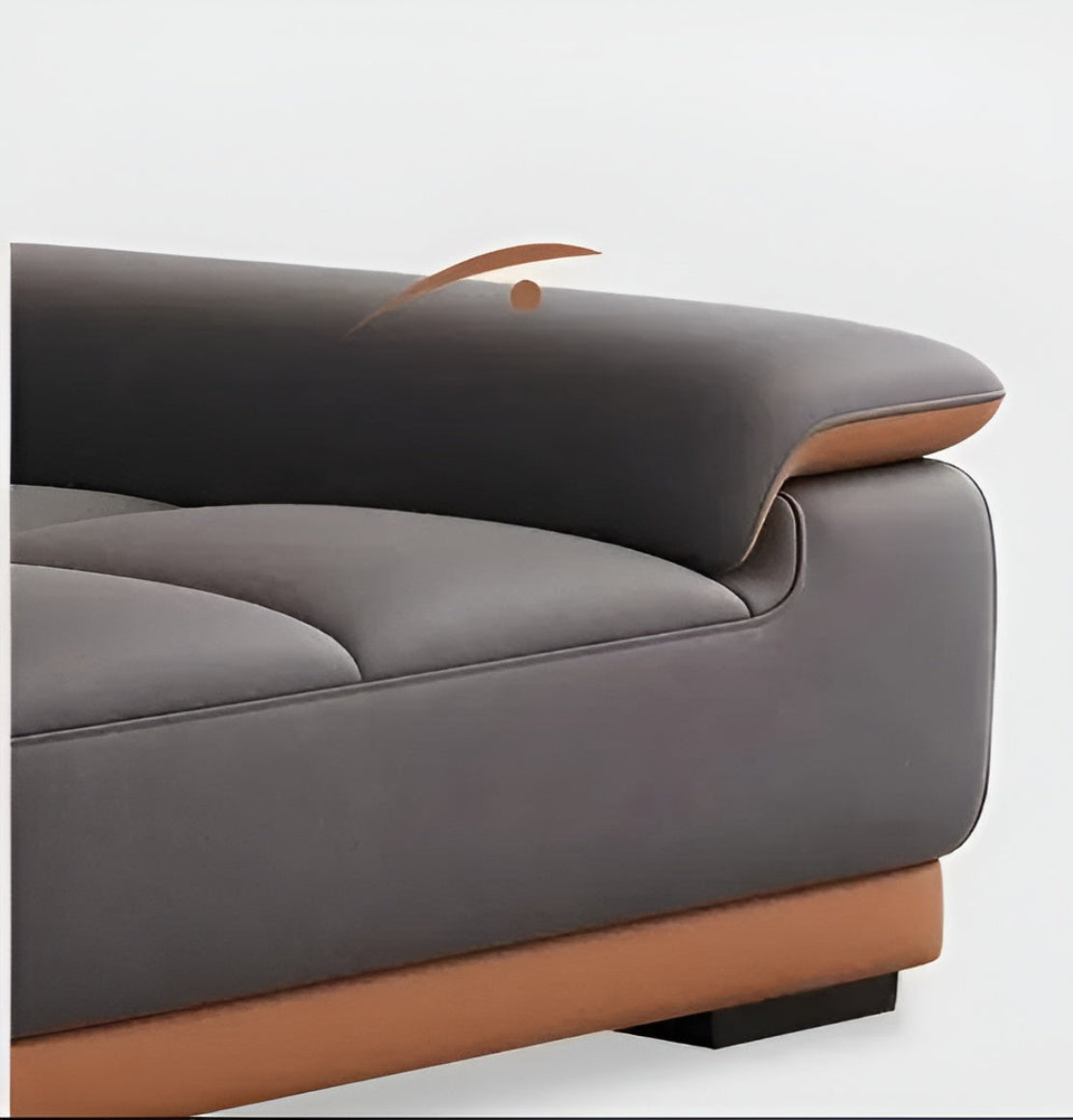 Head Massager Leather Sectional Sofa