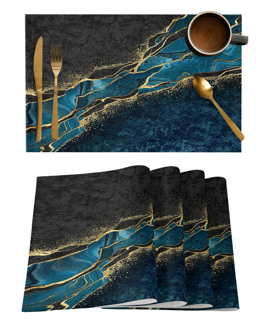 4-Piece Modern Design Polyester Placemat Set / Ruchi