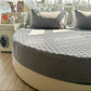 Cotton Round Fitted Bedsheet And Pillows