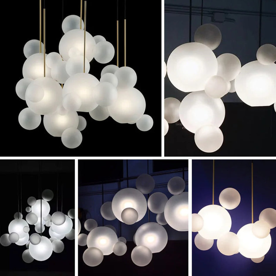 Clear Bubble LED Glass Pendant Lighting / Ruchi