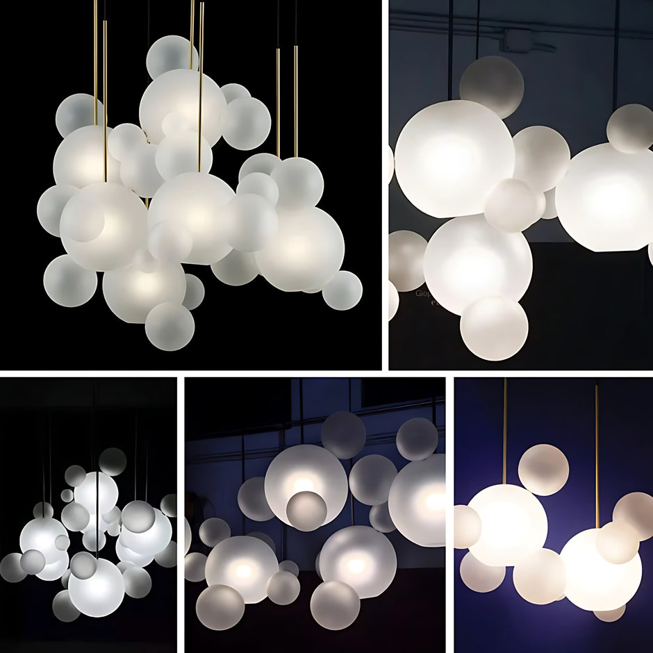 Clear Bubble LED Glass Pendant Lighting / Ruchi