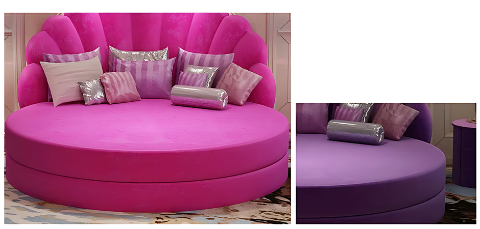 Luxury Velvet Round Bed / Ruchi