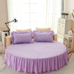 Cotton Round Bedsheet Skirt And Pillowcases