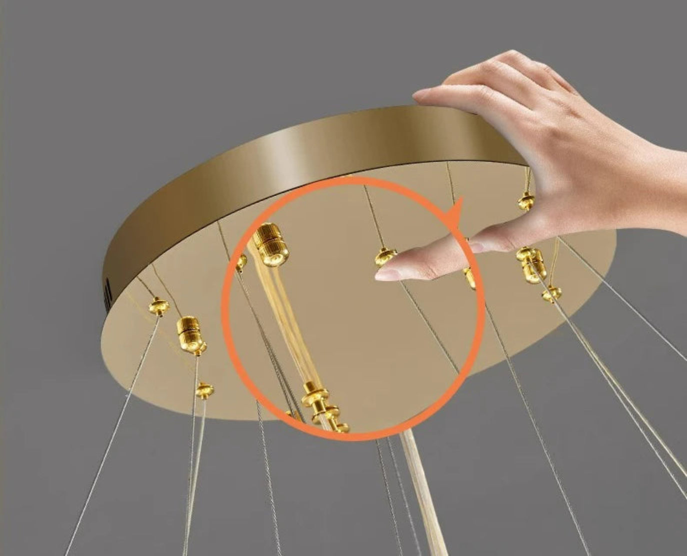 Modern Remote Control Crystal Chandelier / Ruchi