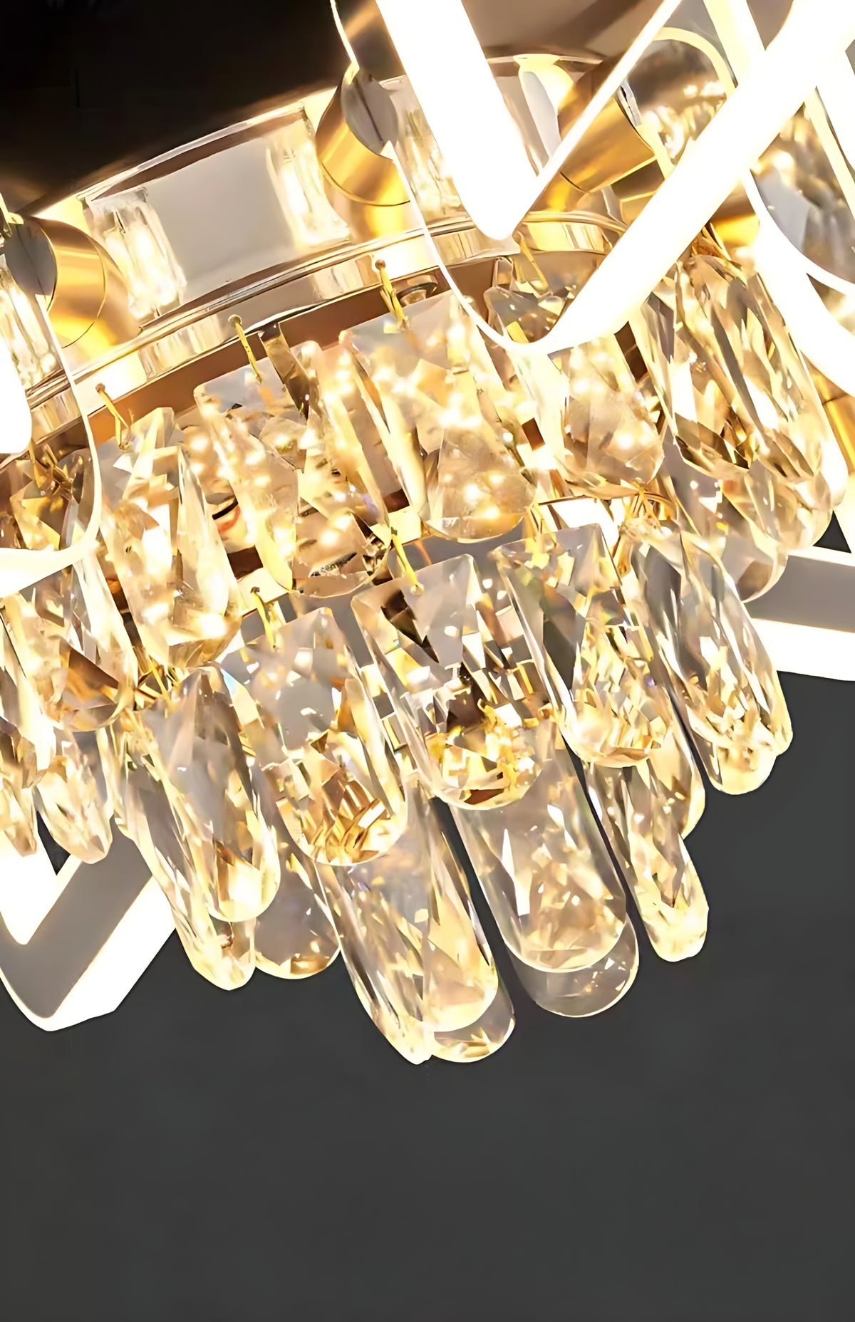 Remote Control LED Crystal Ceiling Fan Light / Ruchi