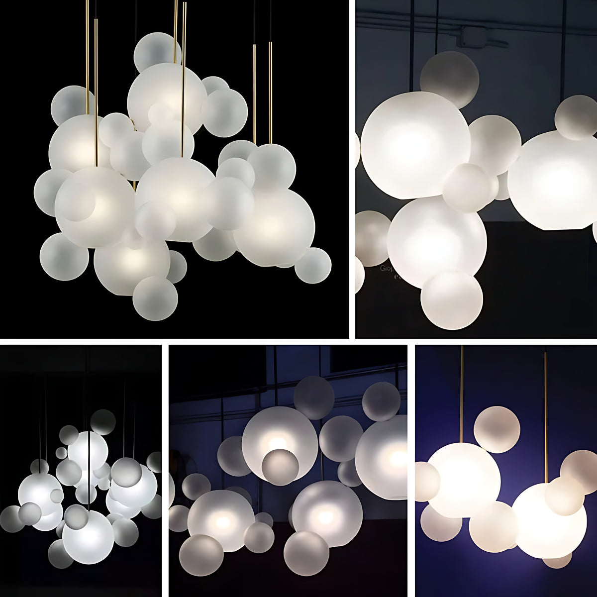 Bubble Shaped LED Glass Pendant Lighting / Ruchi