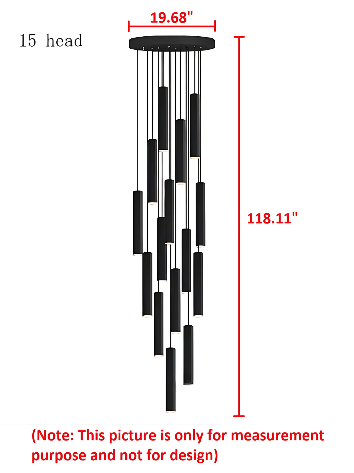 Black Modern LED Pendant Lighting / Ruchi