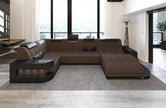 Glorious LED-Integrated Fabric Sectional Sofa