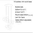 Bubble Shaped LED Glass Pendant Lighting / Ruchi