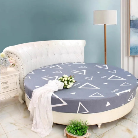 Modern Round Cotton Fitted Bedsheet / Ruchi 