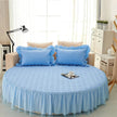 Cotton Round Bedsheet Skirt And Pillowcases