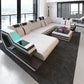 Baronial Design U-Shaped Linen Fabric Sectional Sofa With LED Light / Ruchi