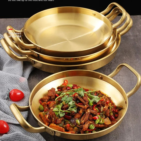 Non Stick Brass Cooking Pan With Handles / Ruchi