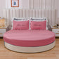 Round Cotton Fitted Bedsheet Bed-skirt Set