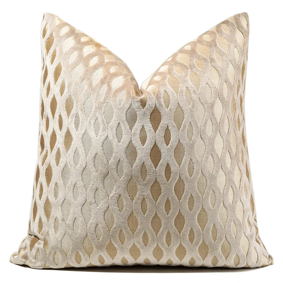 Gold Stripe Jacquard Pillow Case