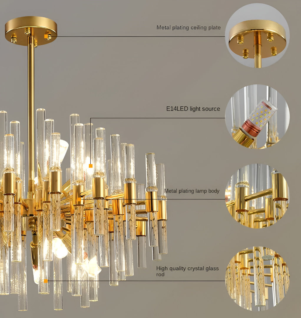 Contemporary Glorious LED Crystal Chandelier