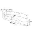 3 Piece Curved Leather Sofa Set /  Ruchi