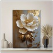 Framed White Elegant Floral Canvas / Ruchi