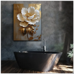 Framed White Elegant Floral Canvas / Ruchi