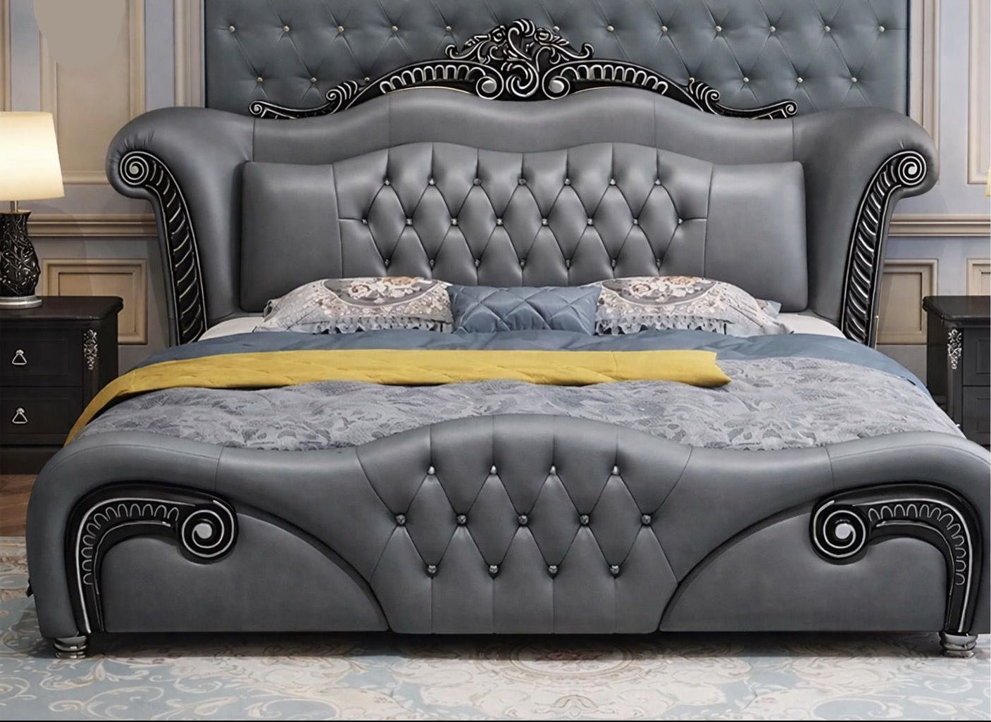 Royal European Leather Bed