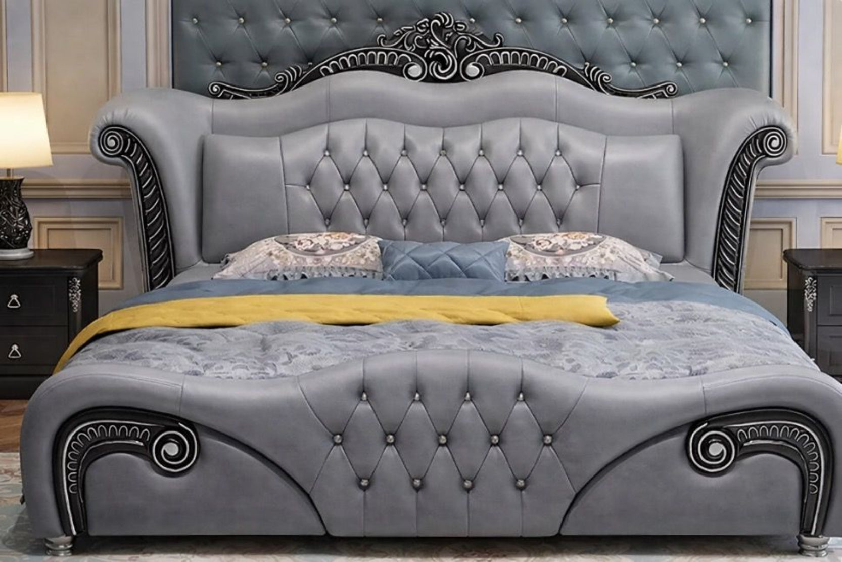 Royal European Leather Bed