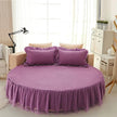 Cotton Round Bedsheet Skirt And Pillowcases