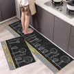 Set Of 2 Water Absorbent Velvet Kitchen Floor Mat