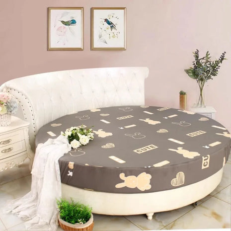 Cotton Round Fitted Bedsheet / Ruchi