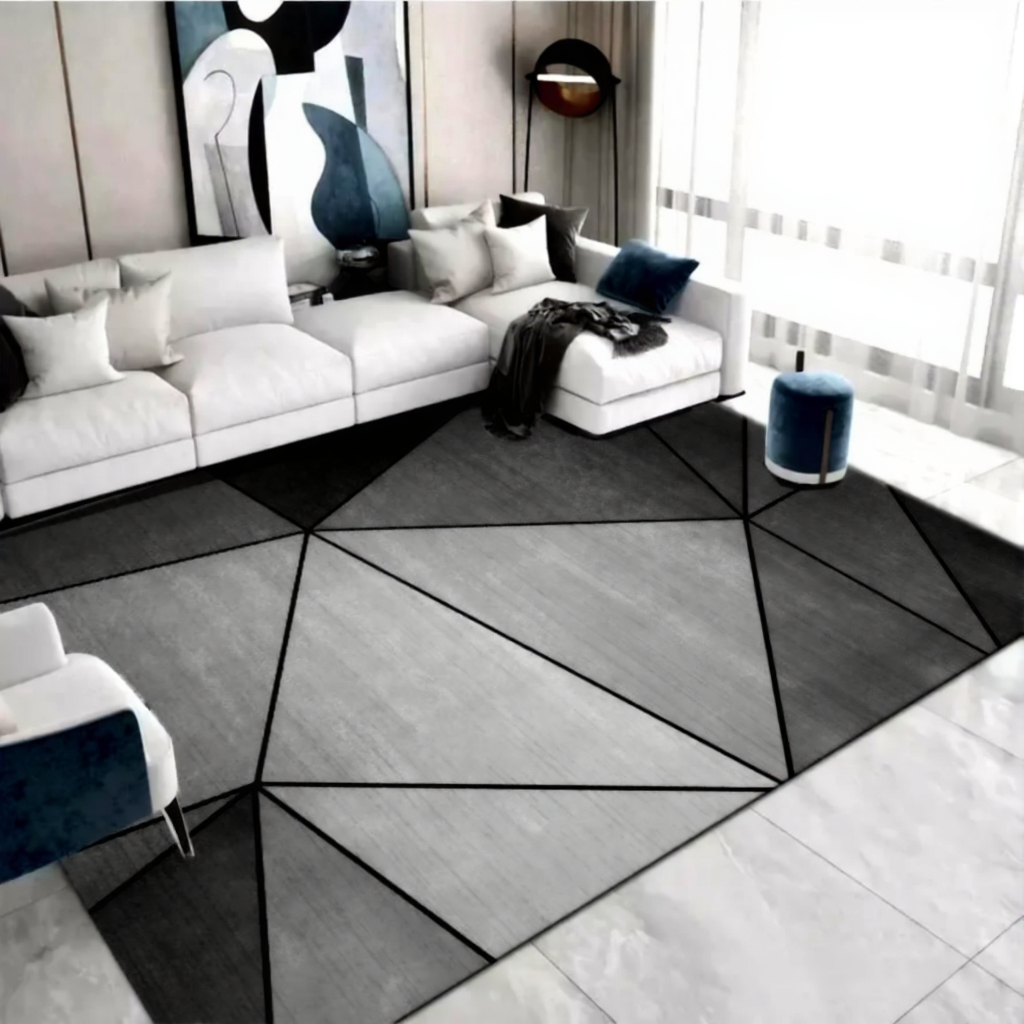 Modern Polyester Fiber Living Room Rug