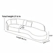 3 Piece Curved Leather Sofa Set