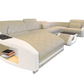 LED Sectional Sofa With Leather Upholstery