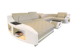 LED Sectional Sofa With Leather Upholstery / Ruchi 