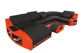 LED Sectional Sofa With Leather Upholstery / Ruchi 