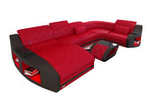 LED Sectional Sofa With Leather Upholstery / Ruchi 