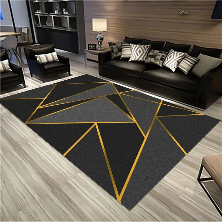 Modern Polyester Fiber Living Room Rug