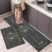 Set Of 2 Water Absorbent Velvet Kitchen Floor Mat