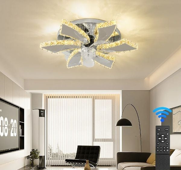 Modern Remote Control Ceiling Fan With LED Light / Ruchi