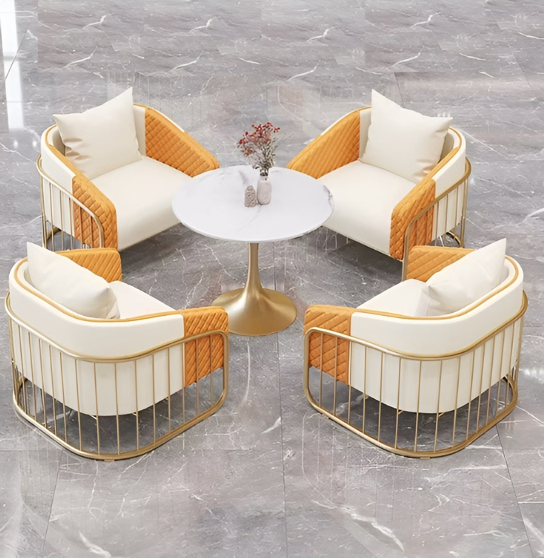 2 Piece Leather Accent Chairs For Living Room / Ruchi 