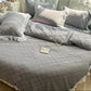 Round Microfiber Fabric Fitted Bedsheet And Bed-Skirt