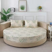 Modern Round Cotton Fitted Bedsheet Set / Ruchi