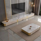 Marble Top Wooden Coffee Table And TV Stand
